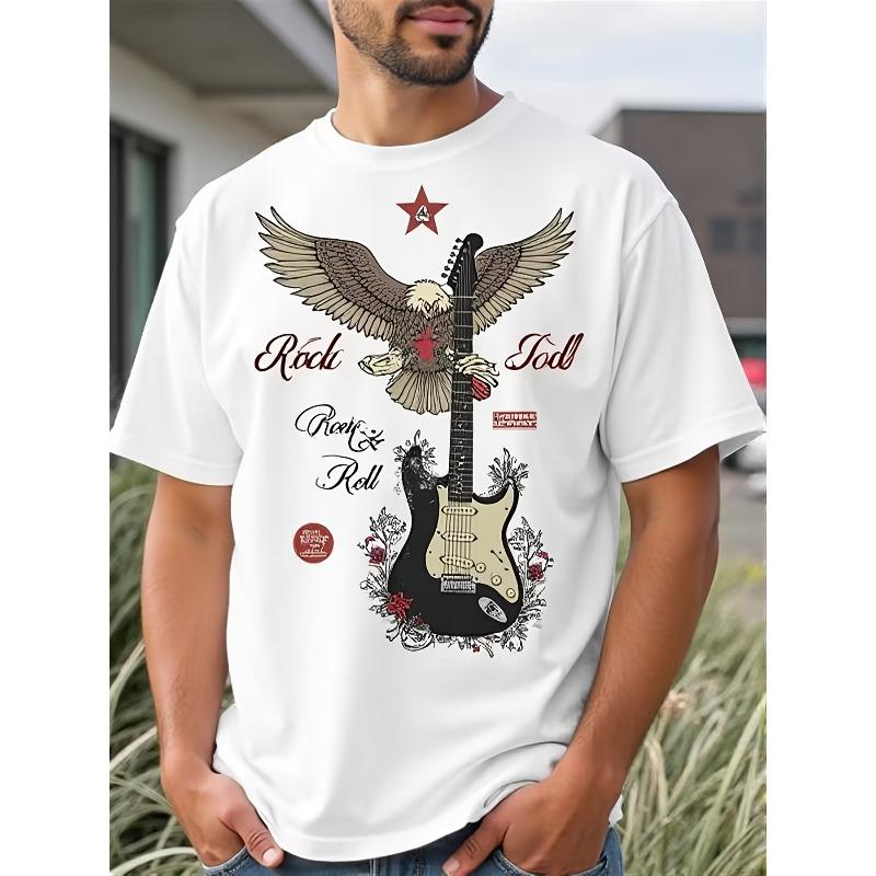 European sizes Mens White T - Shirt Rock Roll Guitar and Eagle Design European American Fashion Trend The Best Gift Single Sided Printed T Shirt 4XL білий
European sizes Mens White T - Shirt Rock Roll Guitar and Eagle Design European American Fashion Trend The Best Gift Single Sided Printed T Shirt 4XL білий