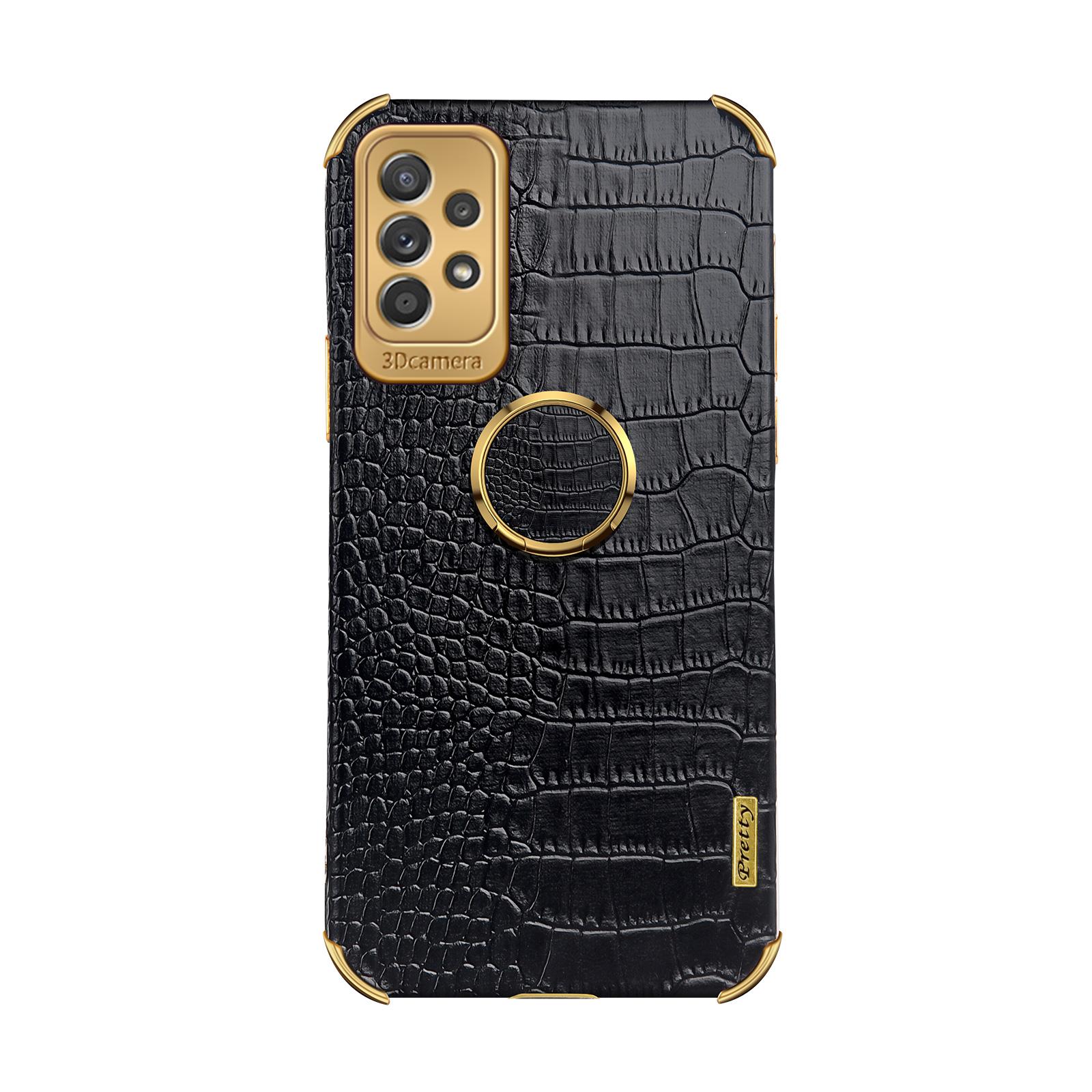 For Samsung Galaxy A53 5G 6D Electroplated Finger Ring Kickstand Case Crocodile Texture Anti-drop Stylish Leather Coated TPU Phone Case Black
For Samsung Galaxy A53 5G 6D Electroplated Finger Ring Kickstand Case Crocodile Texture Anti-drop Stylish Leather Coated TPU Phone Case Black