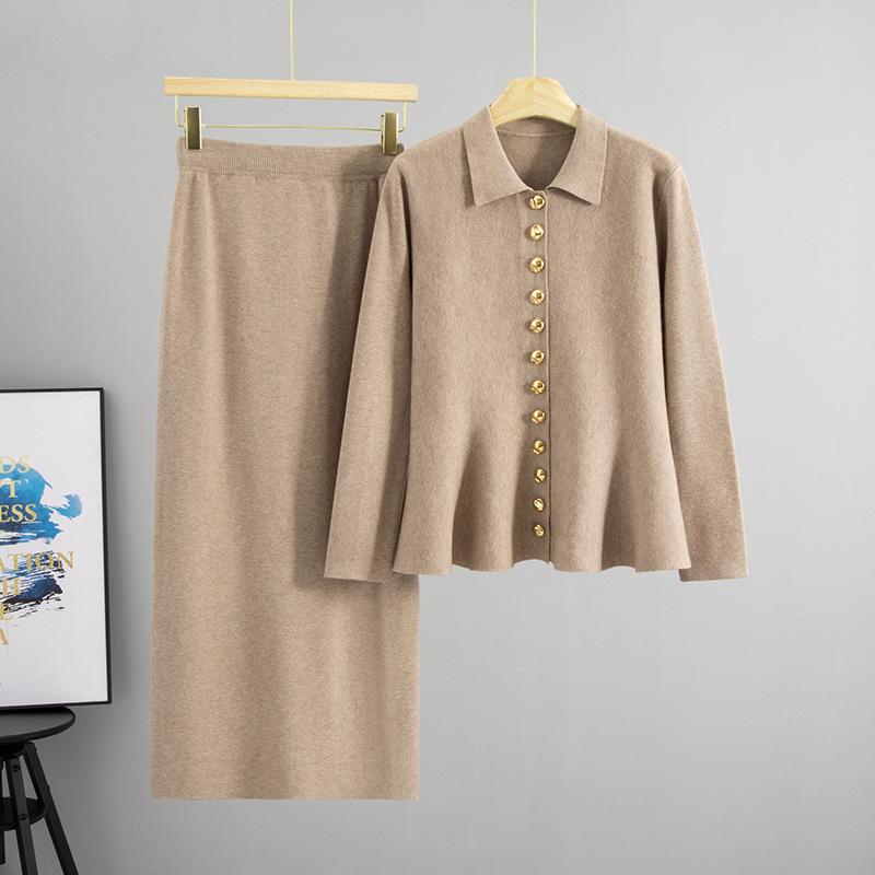 Women s Elegant POLO Collar Cardigan & Skirt Two-piece Set for Spring/Autumn One Size
Women s Elegant POLO Collar Cardigan & Skirt Two-piece Set for Spring/Autumn One Size