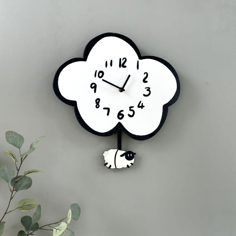 Часы Mute Cloud Sheep, мультяшные, для украшения дома, искусство, личность, качели, настенные часы для детской комнаты
Часы Mute Cloud Sheep, мультяшные, для украшения дома, искусство, личность, качели, настенные часы для детской комнаты
