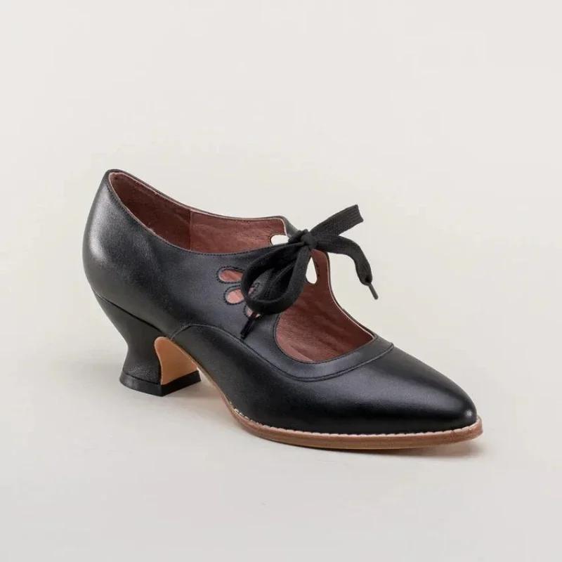 Retro Pumps Women Vintage Lace Up Heel Dress Zapatos Ladies Design Butterfly Wing Derby Shoes 34EU/CN35 чёрный
Retro Pumps Women Vintage Lace Up Heel Dress Zapatos Ladies Design Butterfly Wing Derby Shoes 34EU/CN35 чёрный
