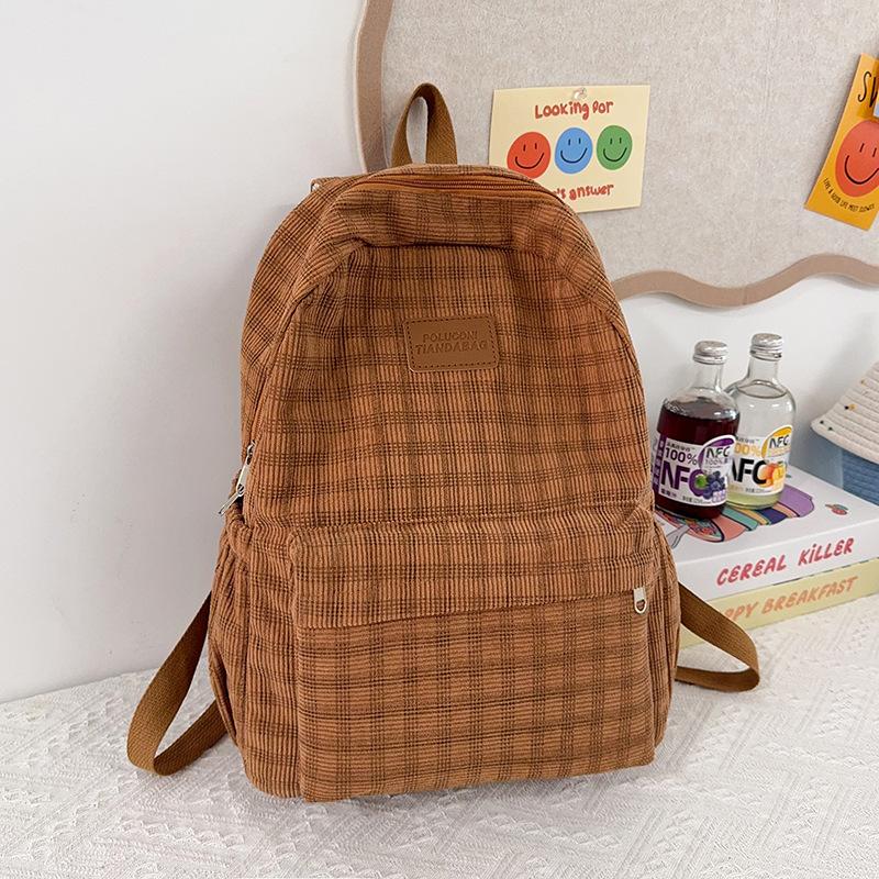 School bag for junior high school girls, college students, high school students, niche large-capacity corduroy new style backpac коричневый
School bag for junior high school girls, college students, high school students, niche large-capacity corduroy new style backpac коричневый