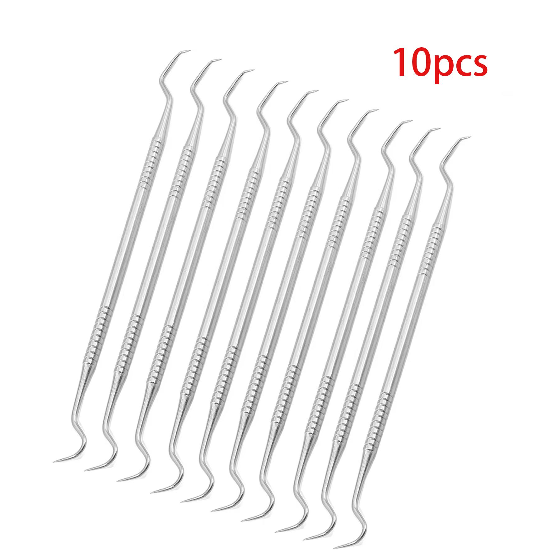10Pcs Stainless Steel Double Head Dental Tool Dentist Teeth Clean Hygiene Explorer Probe Hook Pick Dentists Instruments
10Pcs Stainless Steel Double Head Dental Tool Dentist Teeth Clean Hygiene Explorer Probe Hook Pick Dentists Instruments