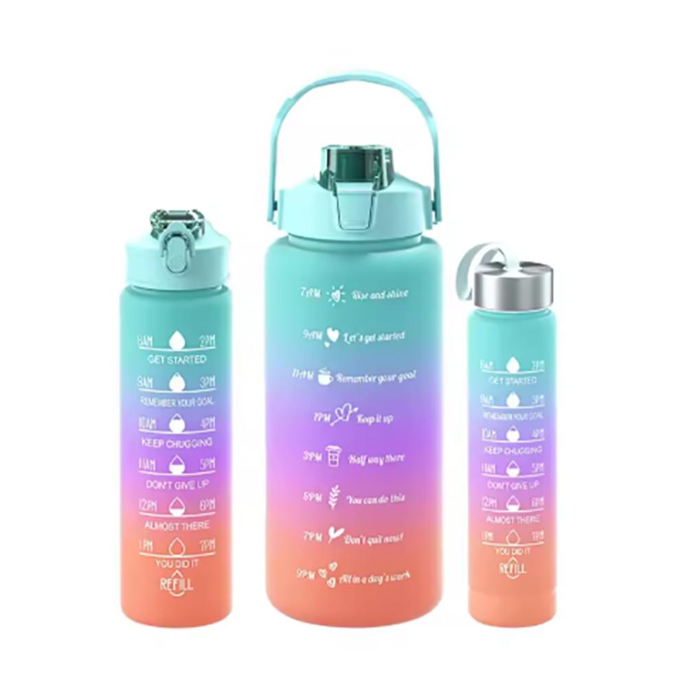 3Pcs Set Large Capacity Gradient Color Sport Water Bottle Plastic Water Cup Gym Straw Cup School Style A
3Pcs Set Large Capacity Gradient Color Sport Water Bottle Plastic Water Cup Gym Straw Cup School Style A