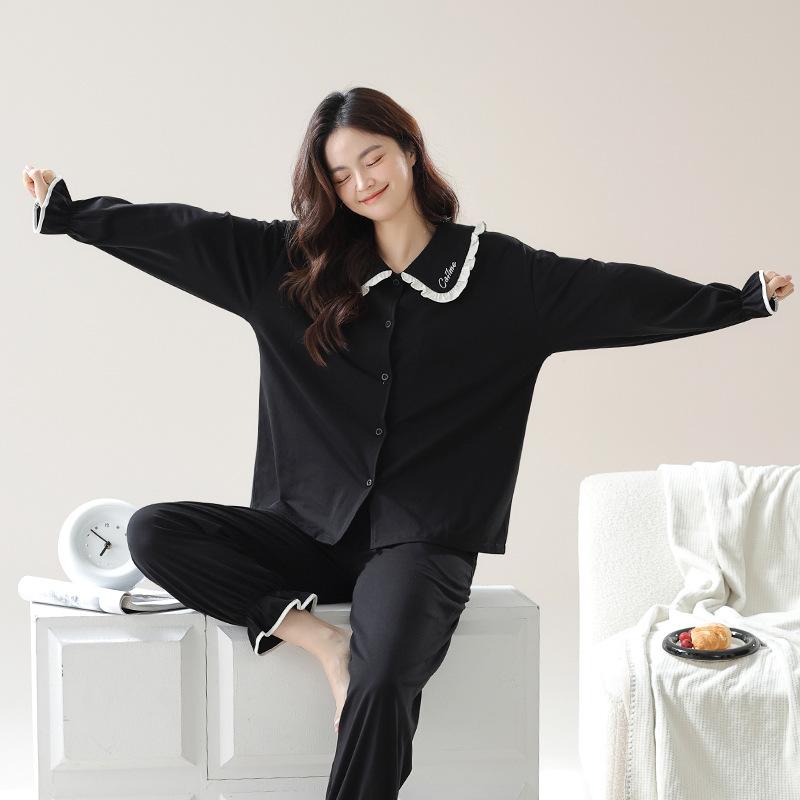 Новая женская пижама, весенняя, с длинными рукавами, из чистого хлопка класса А, пуллер, хлопок, для отдыха, удобный комплект для дома XXL
Новая женская пижама, весенняя, с длинными рукавами, из чистого хлопка класса А, пуллер, хлопок, для отдыха, удобный комплект для дома XXL