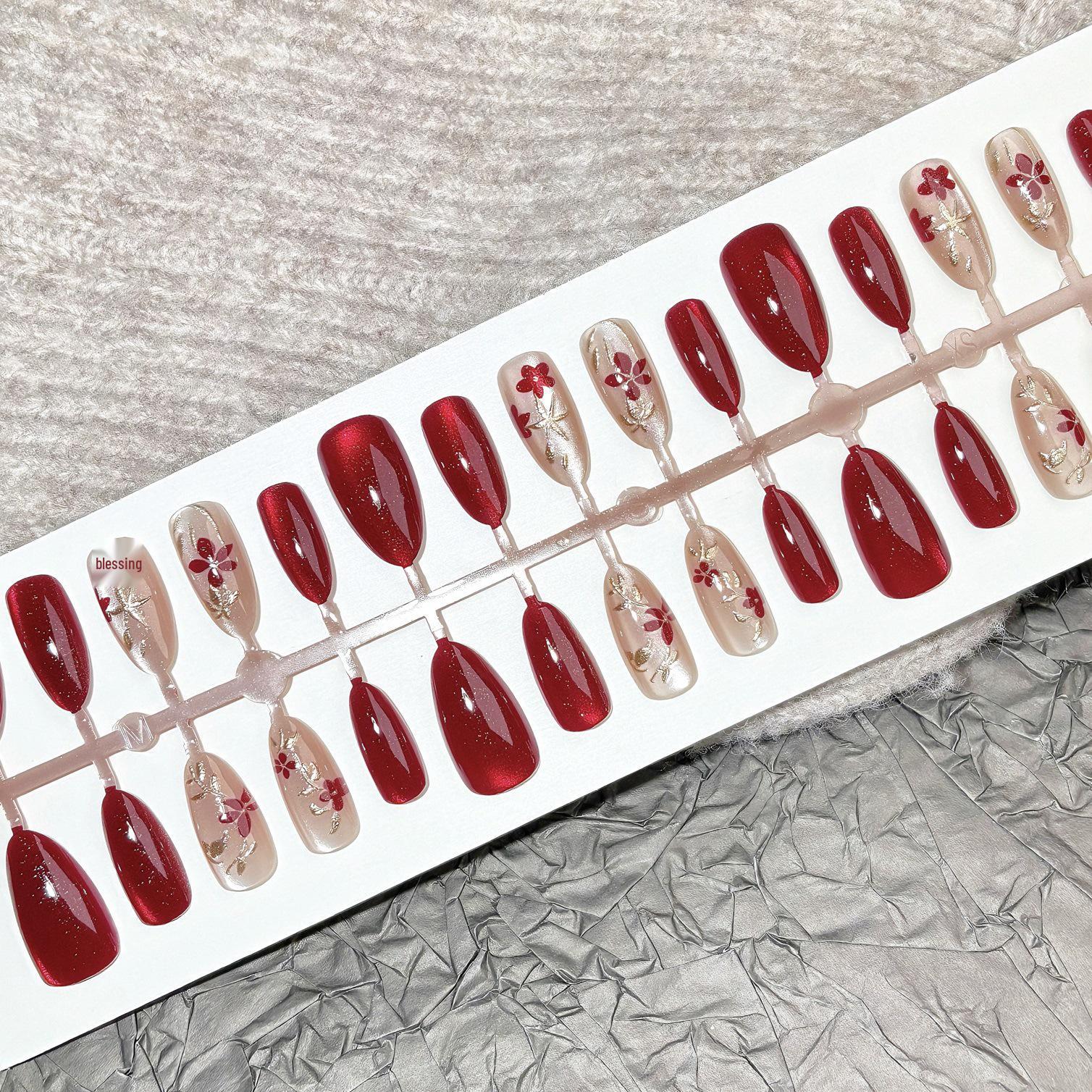 2025 Spring Amaryllis Wearable Plum Blossom Cat Eye Nail Art Patches
2025 Spring Amaryllis Wearable Plum Blossom Cat Eye Nail Art Patches