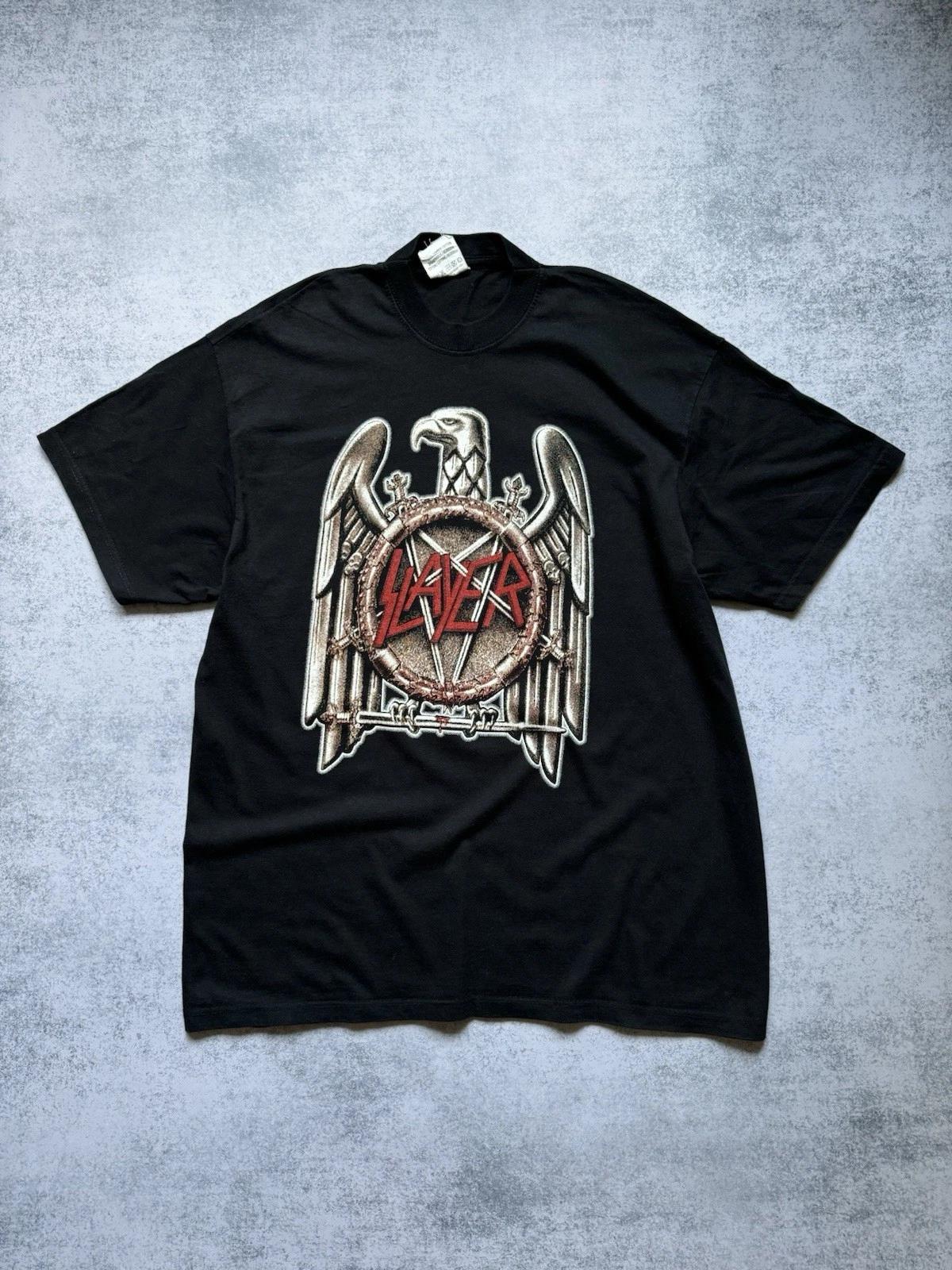 Винтажная двухсторонняя футболка рок-группы Slayer Y2K Мужская размер L M
Винтажная двухсторонняя футболка рок-группы Slayer Y2K Мужская размер L M