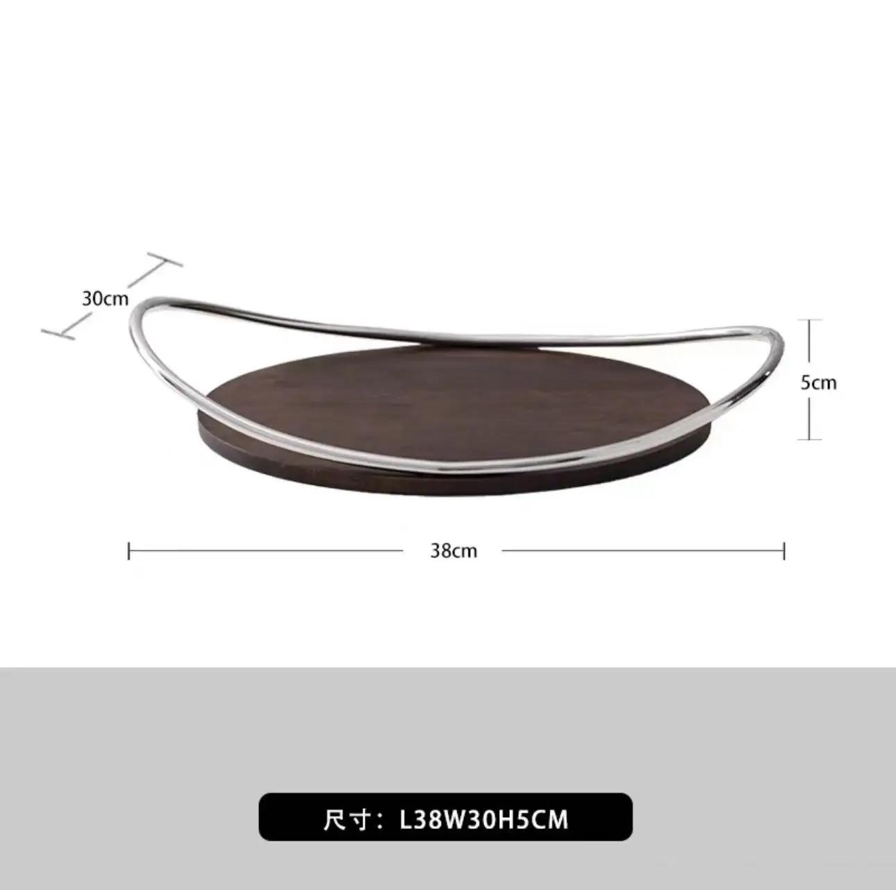 Oval Wooden Stainless Steel Tray Creative Oval Handle Storage Trays Metal Aromatherapy Mirror Cosmetic Storage Home Decorative
Oval Wooden Stainless Steel Tray Creative Oval Handle Storage Trays Metal Aromatherapy Mirror Cosmetic Storage Home Decorative