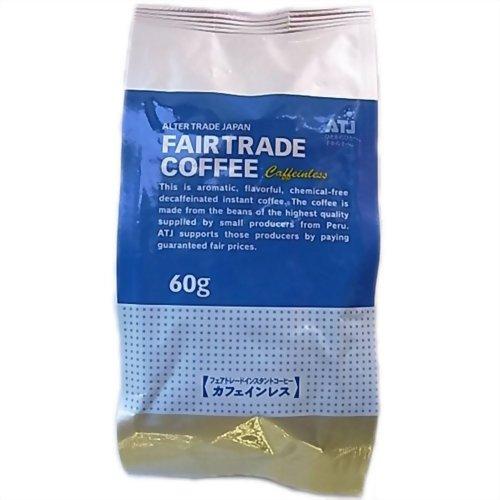 Fair trade instant coffee decaffeinated 60g 
Fair trade instant coffee decaffeinated 60g