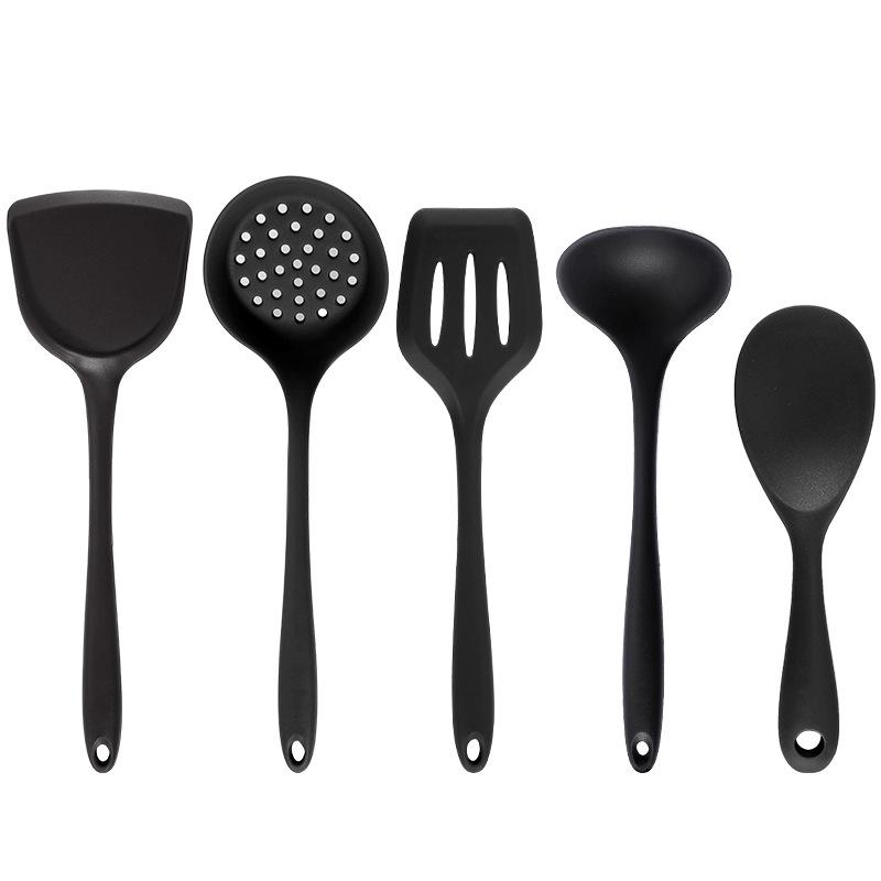 5pcs Set Food Grade Silicone Spatula Kitchen Slotted Spoon Rice Spoon Kitchen Accessories Cooking Kitchen Set Cookware Sets чорний
5pcs Set Food Grade Silicone Spatula Kitchen Slotted Spoon Rice Spoon Kitchen Accessories Cooking Kitchen Set Cookware Sets чорний