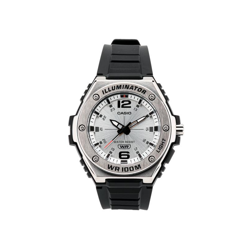 Casio 100 meters waterproof, fashionable and casual, quartz movement, resin leather strap, Japanese and Korean watch, men s watch, silver MWA-100H-7AV срібний
Casio 100 meters waterproof, fashionable and casual, quartz movement, resin leather strap, Japanese and Korean watch, men s watch, silver MWA-100H-7AV срібний