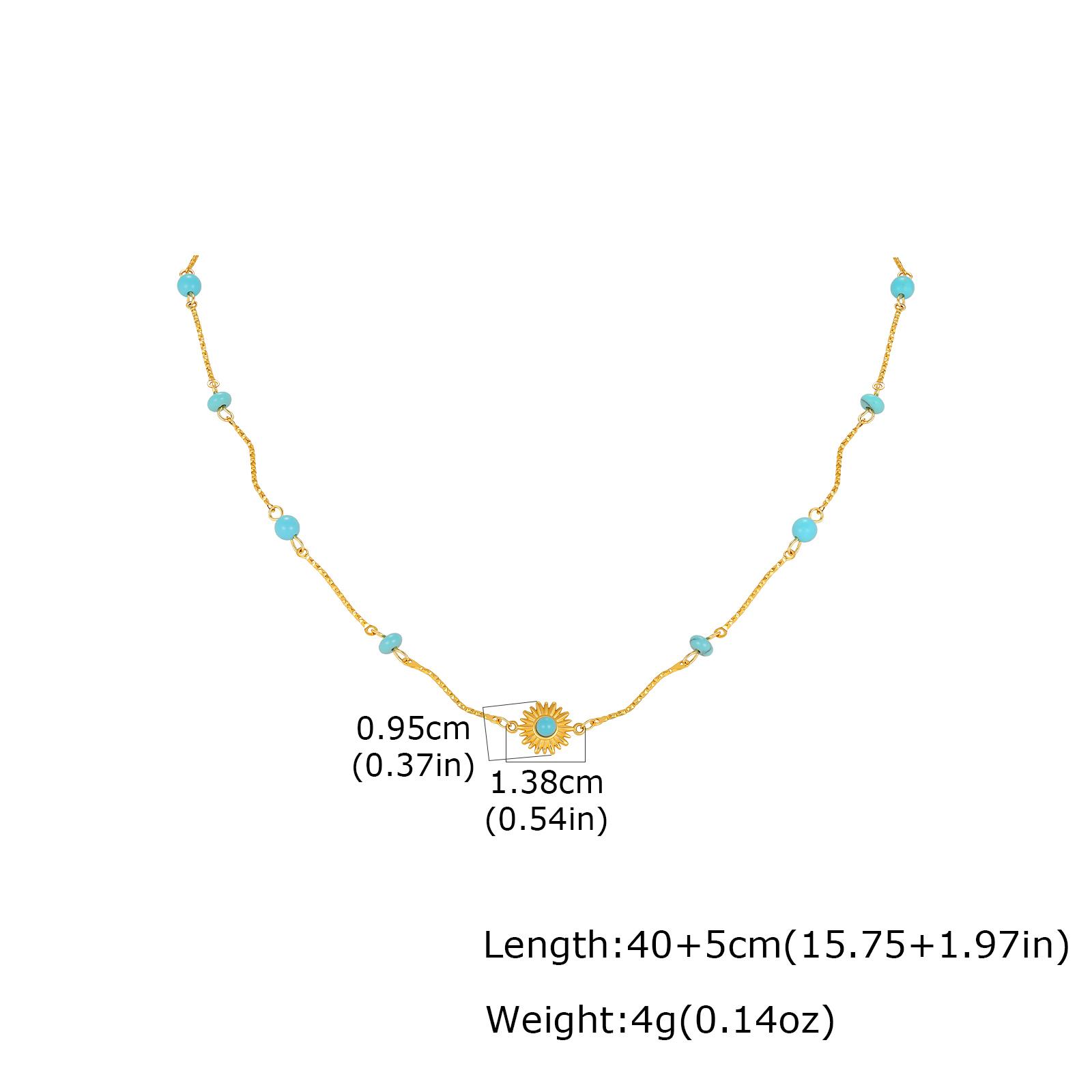 Aesthetic Turquoise Bead Shell Necklace for Women Stainless Steel Gold Plated Nature Stone Choker Necklace Bijoux Jewelry
Aesthetic Turquoise Bead Shell Necklace for Women Stainless Steel Gold Plated Nature Stone Choker Necklace Bijoux Jewelry