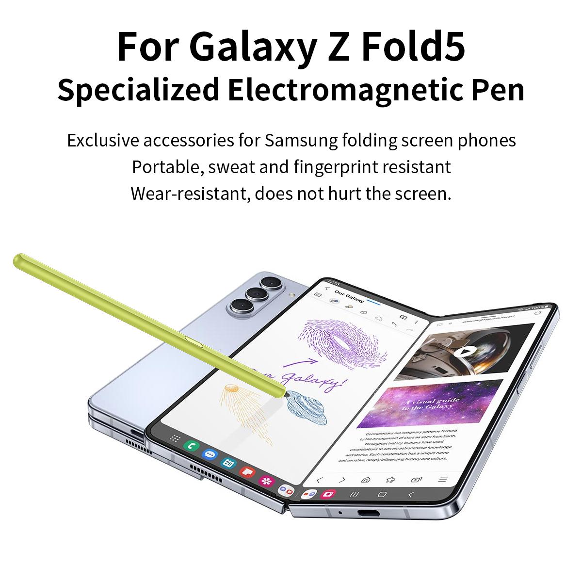 For Samsung Galaxy Z Fold6 5G/Z Fold5 5G Stylus Replacement Electromagnetic Pen (Without Bluetooth-Compatible) Black
For Samsung Galaxy Z Fold6 5G/Z Fold5 5G Stylus Replacement Electromagnetic Pen (Without Bluetooth-Compatible) Black