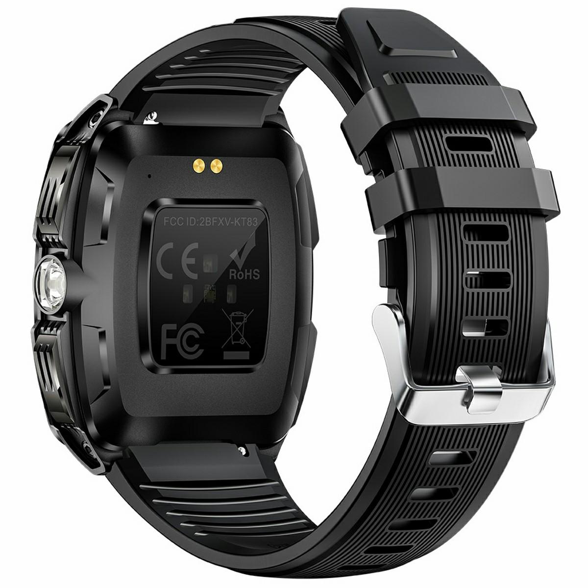 KT83 1.8 Inch Outdoor Smart Watch with Flashlight Health Monitor Bluetooth-Compatible Calling Wristwatch Black/Red
KT83 1.8 Inch Outdoor Smart Watch with Flashlight Health Monitor Bluetooth-Compatible Calling Wristwatch Black/Red