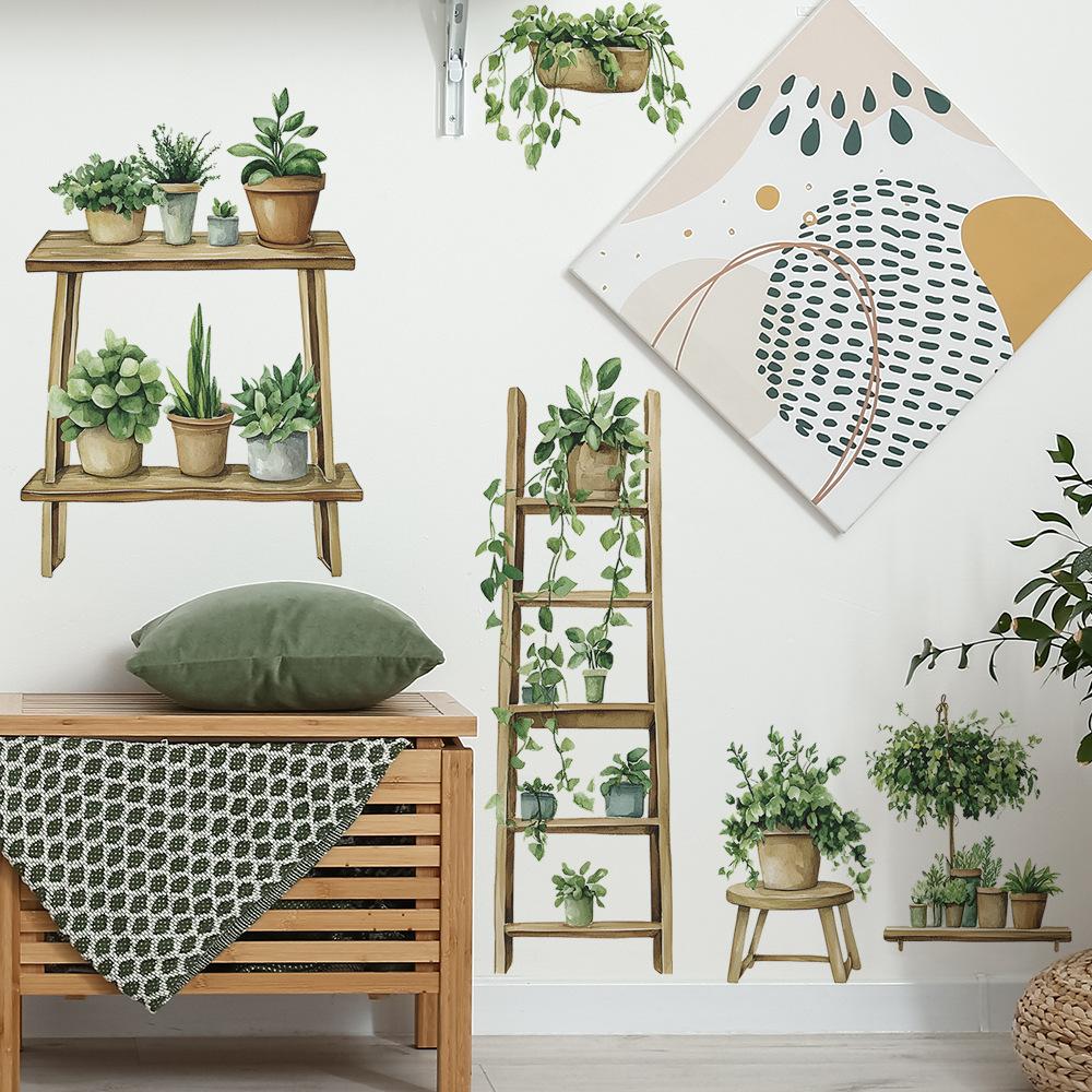 2 Pcs Painted Greenery Potted Plants Shelves Bedroom Living Room Home Wall Background Beautification Decoration Wall Stickers 30*90cm*2pcs/fun-c81
2 Pcs Painted Greenery Potted Plants Shelves Bedroom Living Room Home Wall Background Beautification Decoration Wall Stickers 30*90cm*2pcs/fun-c81