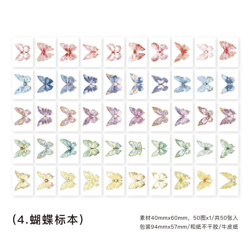50-Sheet Retro Plant Butterfly Starry Sky Theme Sticker Book, Vintage Botanical & Butterfly & Galaxy Designs
50-Sheet Retro Plant Butterfly Starry Sky Theme Sticker Book, Vintage Botanical & Butterfly & Galaxy Designs