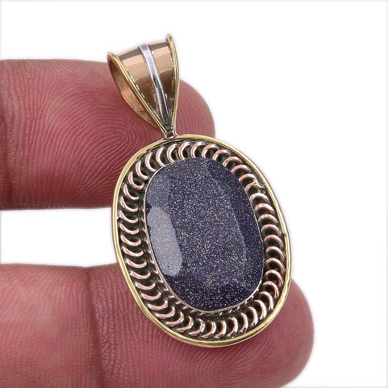 Natural Blue Sunstone 925 Solid Sterling Silver Gift TwoTone Pendant 1.50 F0i59
Natural Blue Sunstone 925 Solid Sterling Silver Gift TwoTone Pendant 1.50 F0i59