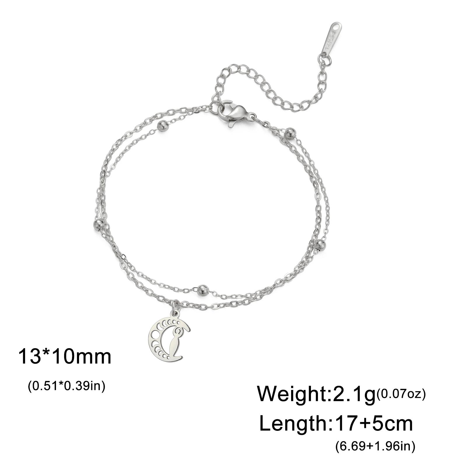 LIKGREAT Classic Crescent Triple Moon Goddess Bracelets Stainless Steel Wicca Hecate Fertility Amulet Jewelry Lucky Women Gifts 17-22cm
LIKGREAT Classic Crescent Triple Moon Goddess Bracelets Stainless Steel Wicca Hecate Fertility Amulet Jewelry Lucky Women Gifts 17-22cm