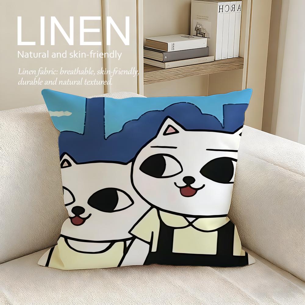 Cute Udoncat Cushion Cover Linen Decorative Pillowcase Set Pcs x x x Breathable Washable Sofa Cushion Cover 30X30cm
Cute Udoncat Cushion Cover Linen Decorative Pillowcase Set Pcs x x x Breathable Washable Sofa Cushion Cover 30X30cm