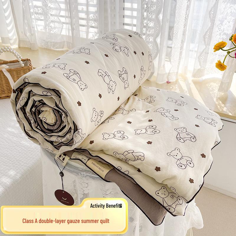 Class A Cartoon Double Layer Soft Summer Quilt, Skin-friendly and Machine Washable, Perfect for Air Conditioning and Gift Giving Random 110x150cm Single Quilt
Class A Cartoon Double Layer Soft Summer Quilt, Skin-friendly and Machine Washable, Perfect for Air Conditioning and Gift Giving Random 110x150cm Single Quilt
