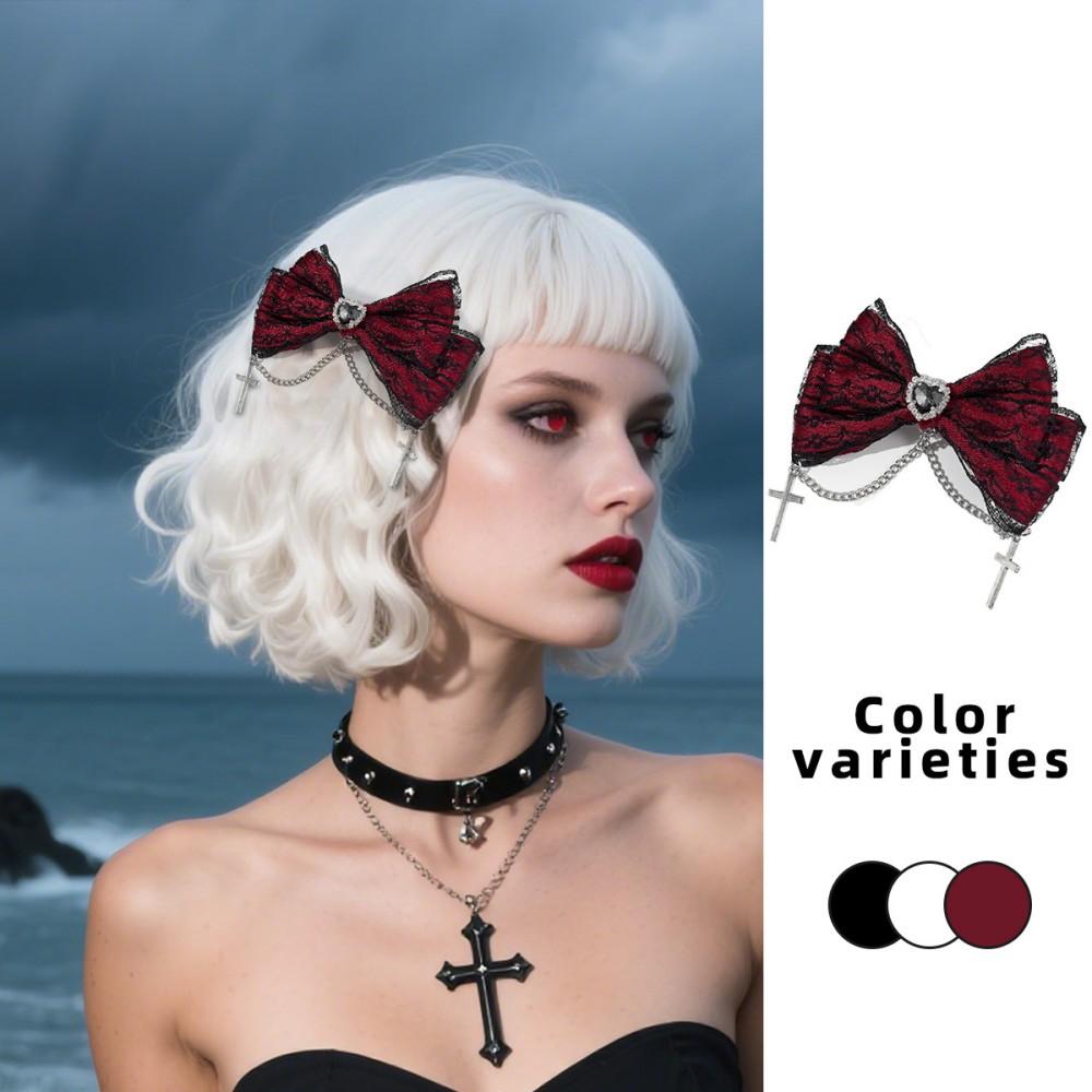 1pc Gothic Style Bow Hair Clip Sweet Cool Hair Accessories Cosplay Black Wine Red Lace Hair Alligator Clips Barrette білий
1pc Gothic Style Bow Hair Clip Sweet Cool Hair Accessories Cosplay Black Wine Red Lace Hair Alligator Clips Barrette білий