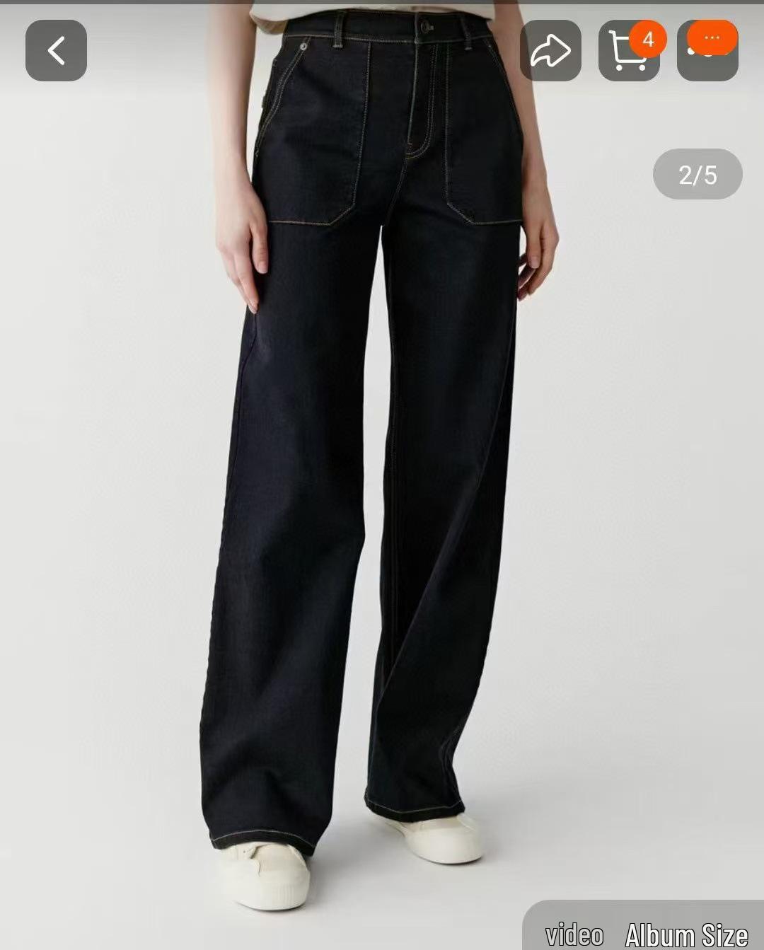 Women s High Waist Fleece-Lined Dark Blue Straight-Leg Jeans with Elastic and Patch Pockets for Autumn/Winter 30
Women s High Waist Fleece-Lined Dark Blue Straight-Leg Jeans with Elastic and Patch Pockets for Autumn/Winter 30