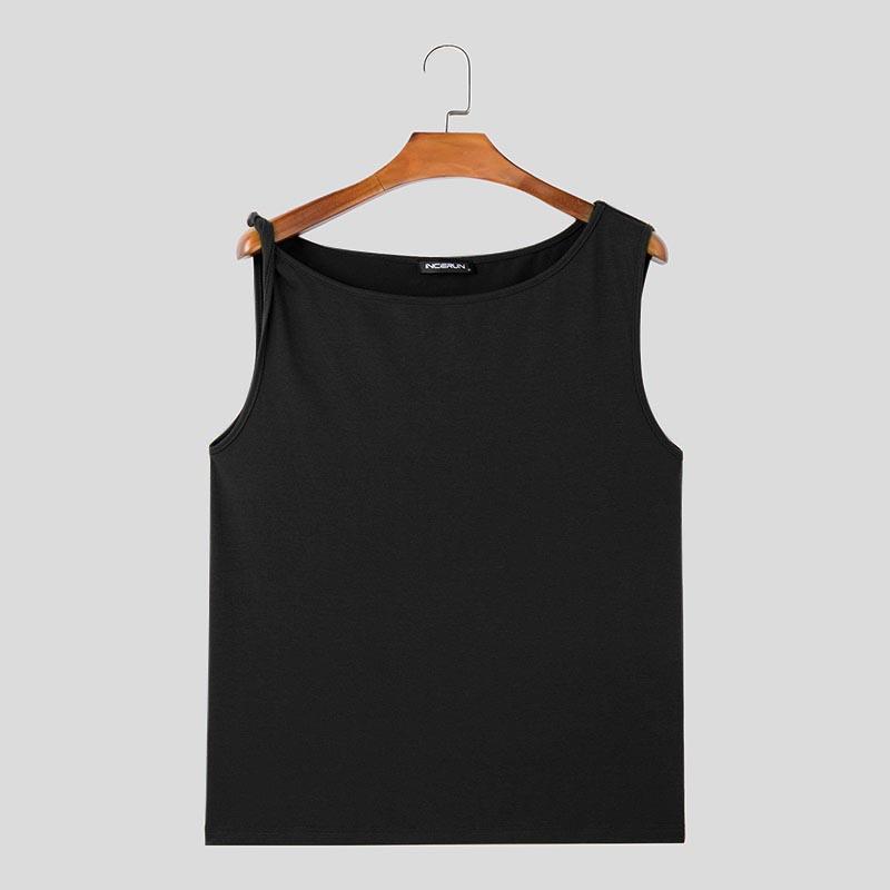 INCERUN Мужские нерегулярные плечи без рукавов однотонные летние топы-майки Cami 3XL чёрный
INCERUN Мужские нерегулярные плечи без рукавов однотонные летние топы-майки Cami 3XL чёрный