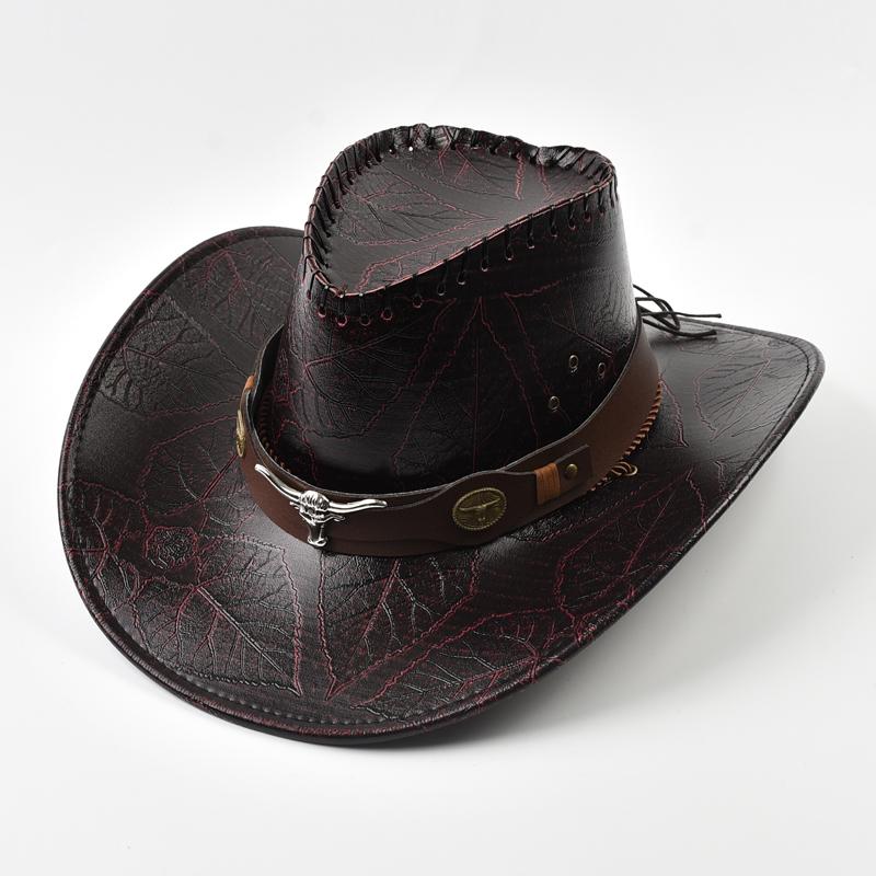 Western Style Cowboy Hat For Men Women Vintage Faux Leather Wide Brim Gentleman Cowgirl Jazz Cap Sombrero Hombre One Size
Western Style Cowboy Hat For Men Women Vintage Faux Leather Wide Brim Gentleman Cowgirl Jazz Cap Sombrero Hombre One Size