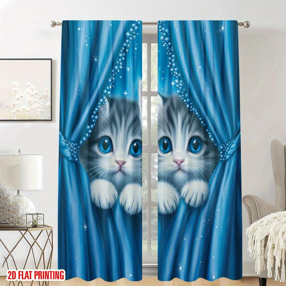 Dreamy Cat Print Curtains Flat Design Home Office Lounge Spaces Curtain Set Of 2 Made Polyester With Rod Pocket Washable Study Ready W100*H70(CM)-Grommet top&1PCS
Dreamy Cat Print Curtains Flat Design Home Office Lounge Spaces Curtain Set Of 2 Made Polyester With Rod Pocket Washable Study Ready W100*H70(CM)-Grommet top&1PCS