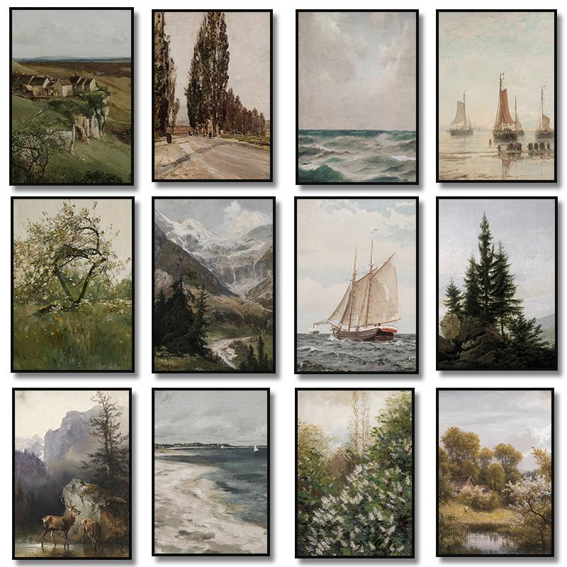 European Country Landscape Forest Deer Sky Poster Vintage Art Print Portrait Sailboat Canvas Painting Wall Picture Room Decor 21cm×30cm NoFrame
European Country Landscape Forest Deer Sky Poster Vintage Art Print Portrait Sailboat Canvas Painting Wall Picture Room Decor 21cm×30cm NoFrame
