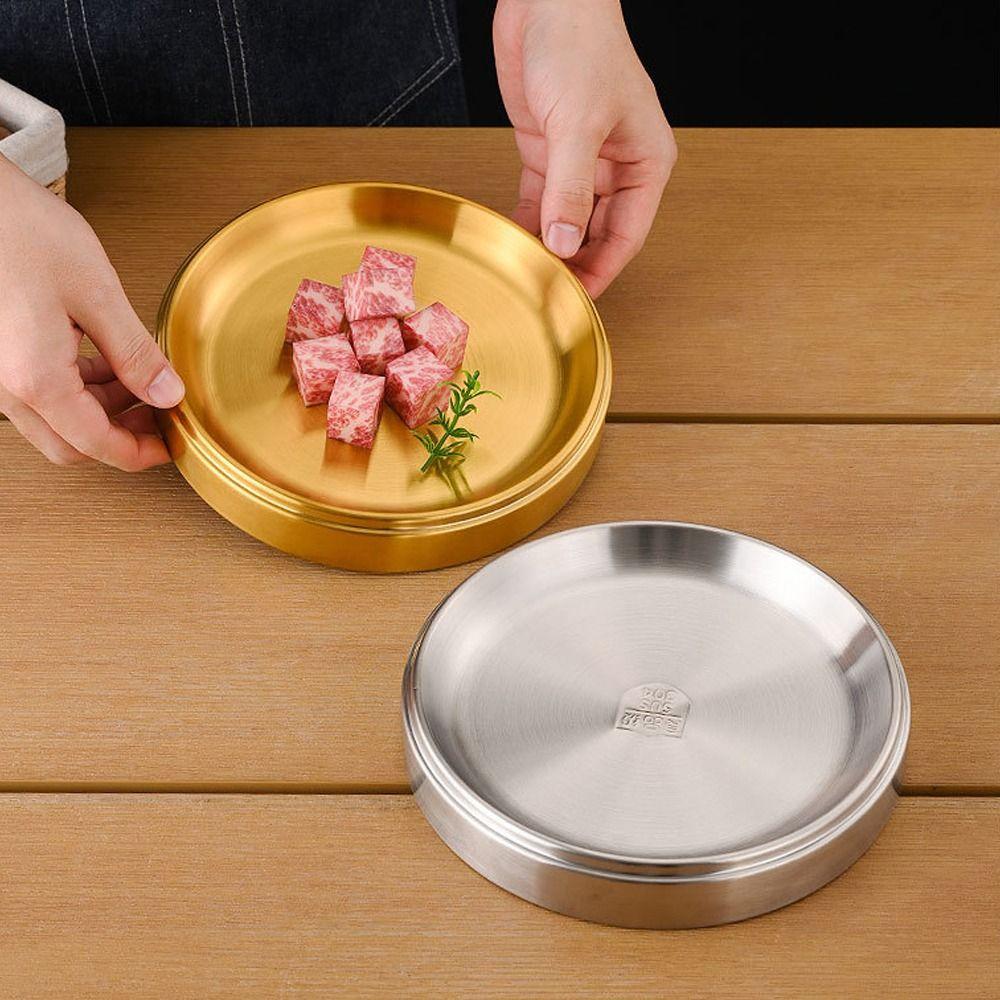 Korean Style Barbecue Tray 304 Stainless Steel Steak Salad Plate Fruit Cake Tray Restaurant 20cm срібний
Korean Style Barbecue Tray 304 Stainless Steel Steak Salad Plate Fruit Cake Tray Restaurant 20cm срібний