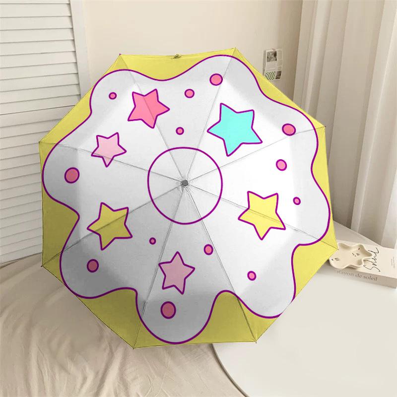 1PC donut star Automatic Open/Close Umbrella with Windproof, 8-Rib Sturdy Canopy, Durable Ribs, Fashionable Design1365A
1PC donut star Automatic Open/Close Umbrella with Windproof, 8-Rib Sturdy Canopy, Durable Ribs, Fashionable Design1365A