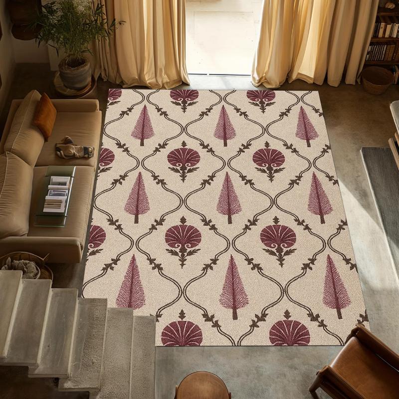 Vintage Botanical Trellis Area Rug Non Slip Washable Floor Carpet with Ornate Floral and Tree Motifs for Living Room Bedroom 40X60CM
Vintage Botanical Trellis Area Rug Non Slip Washable Floor Carpet with Ornate Floral and Tree Motifs for Living Room Bedroom 40X60CM