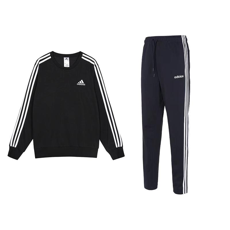 Adidas Logo Striped Pattern Round Neck Pullover Long Sleeve Casual Sports Set Unisex sets Black GK9078+DU0456 S
Adidas Logo Striped Pattern Round Neck Pullover Long Sleeve Casual Sports Set Unisex sets Black GK9078+DU0456 S