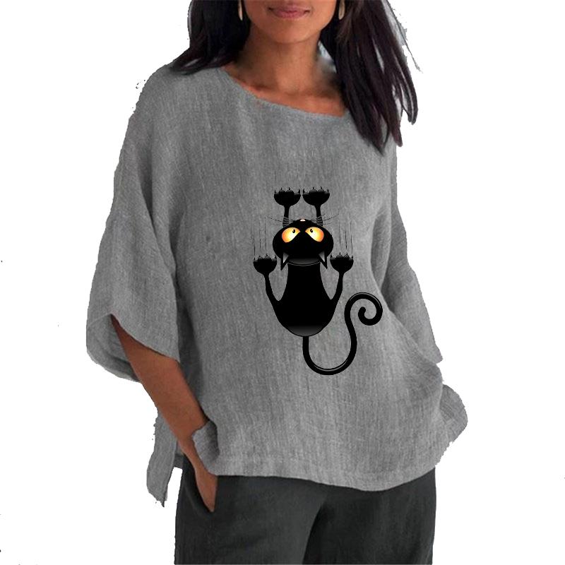 Жіноча мода з бавовни та льону, літо та осінь, плюс розмір 3/4, блузки з круглим вирізом і довгими рукавами, жіночі повсякденні тонкі довгі сорочки з принтом, вільні топи XXXXL сірий
Жіноча мода з бавовни та льону, літо та осінь, плюс розмір 3/4, блузки з круглим вирізом і довгими рукавами, жіночі повсякденні тонкі довгі сорочки з принтом, вільні топи XXXXL сірий