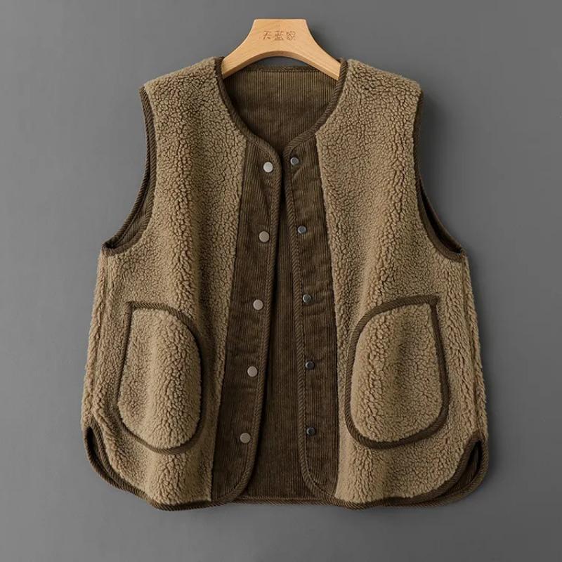 Вельветовый жилет из искусственной овчины в стиле ретро, теплый и толстый, для женщин, на осень и зиму, новый жилет без рукавов S коричневый
Вельветовый жилет из искусственной овчины в стиле ретро, теплый и толстый, для женщин, на осень и зиму, новый жилет без рукавов S коричневый
