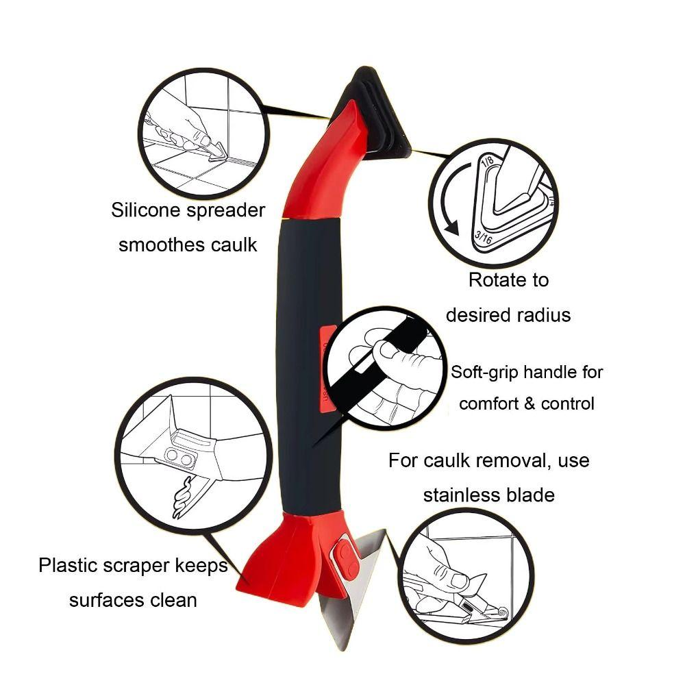 3-in-1 Glue Scraper Ergonomics Grip Cement Jointing Shovel Clean Seam Caulk Tool Kitchen Glue Scraper
3-in-1 Glue Scraper Ergonomics Grip Cement Jointing Shovel Clean Seam Caulk Tool Kitchen Glue Scraper