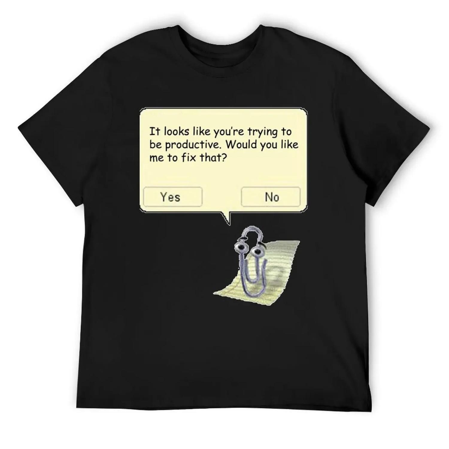 Clippy T-Shirt baggy shirts luxury designer custom shirt cute clothes mens graphic t-shirts funny XXXXXL чорний
Clippy T-Shirt baggy shirts luxury designer custom shirt cute clothes mens graphic t-shirts funny XXXXXL чорний