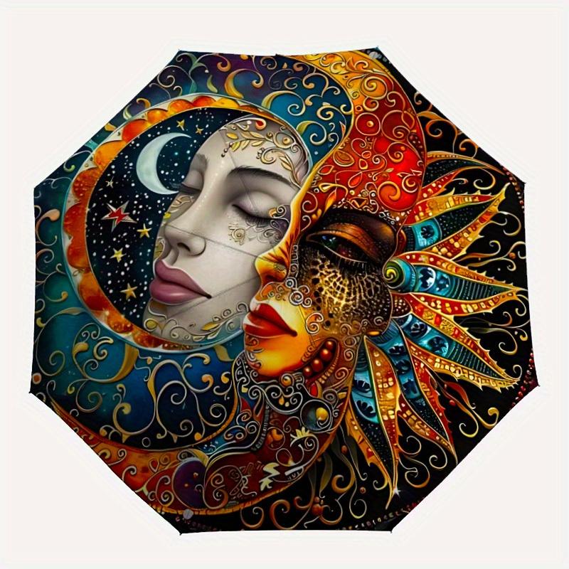 1pc Cosmic Faces Automatic Folding Umbrella, Portable & Foldable Design with 8 Ribs, Casual Outdoor Accessory Halloween and Christmas gifts
1pc Cosmic Faces Automatic Folding Umbrella, Portable & Foldable Design with 8 Ribs, Casual Outdoor Accessory Halloween and Christmas gifts