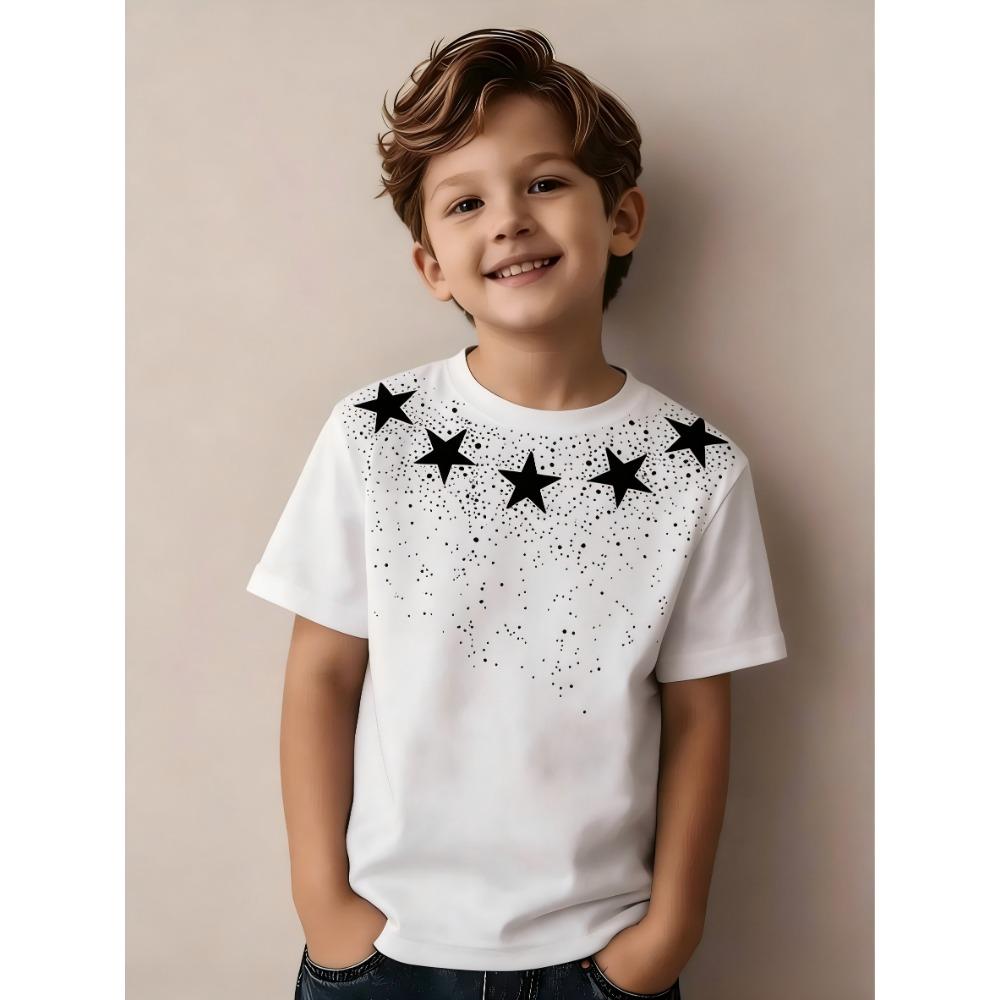 Boys summer short-sleeved T-shirts with baby s breath print children s tops, versatile, trendy and cool casual tops 100
Boys summer short-sleeved T-shirts with baby s breath print children s tops, versatile, trendy and cool casual tops 100