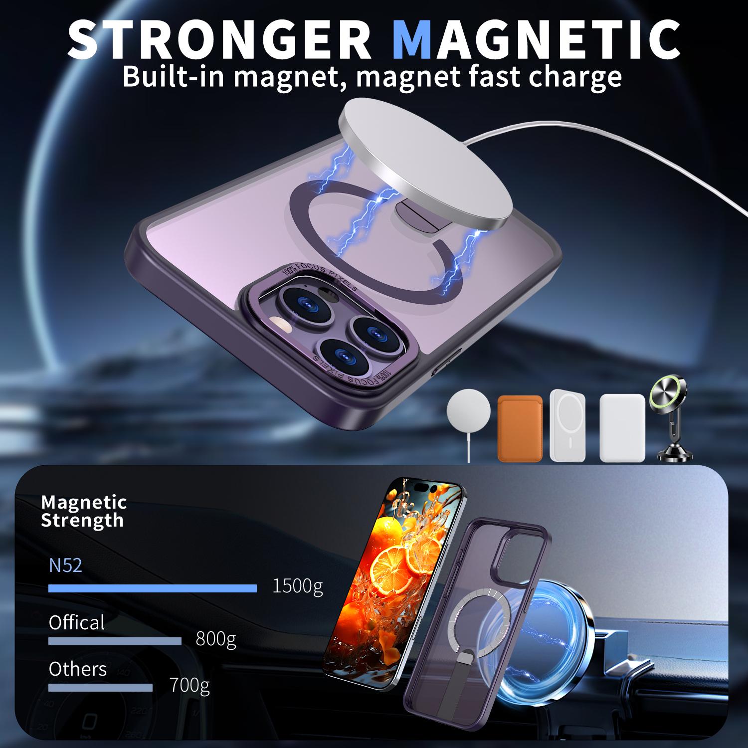 For iPhone 15 Pro Case Compatible with MagSafe Kickstand TPU+Acrylic Phone Cover Black
For iPhone 15 Pro Case Compatible with MagSafe Kickstand TPU+Acrylic Phone Cover Black