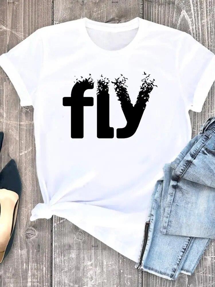 Female Shirt Tee Casual Women Clothes Short Sleeve Lady Letter Style Trend Cute Fashion Print Graphic T-shirt
Female Shirt Tee Casual Women Clothes Short Sleeve Lady Letter Style Trend Cute Fashion Print Graphic T-shirt