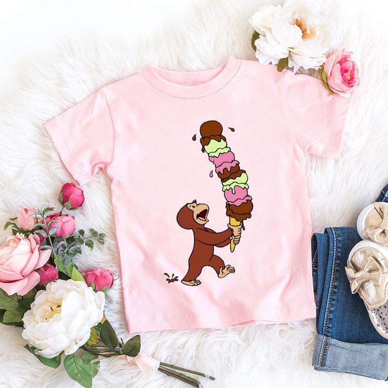 Kawaii girls t-shirts Curious George Cartoon monkey print children s clothing summer tees girls tshirts pink short-sleeved tops 150
Kawaii girls t-shirts Curious George Cartoon monkey print children s clothing summer tees girls tshirts pink short-sleeved tops 150