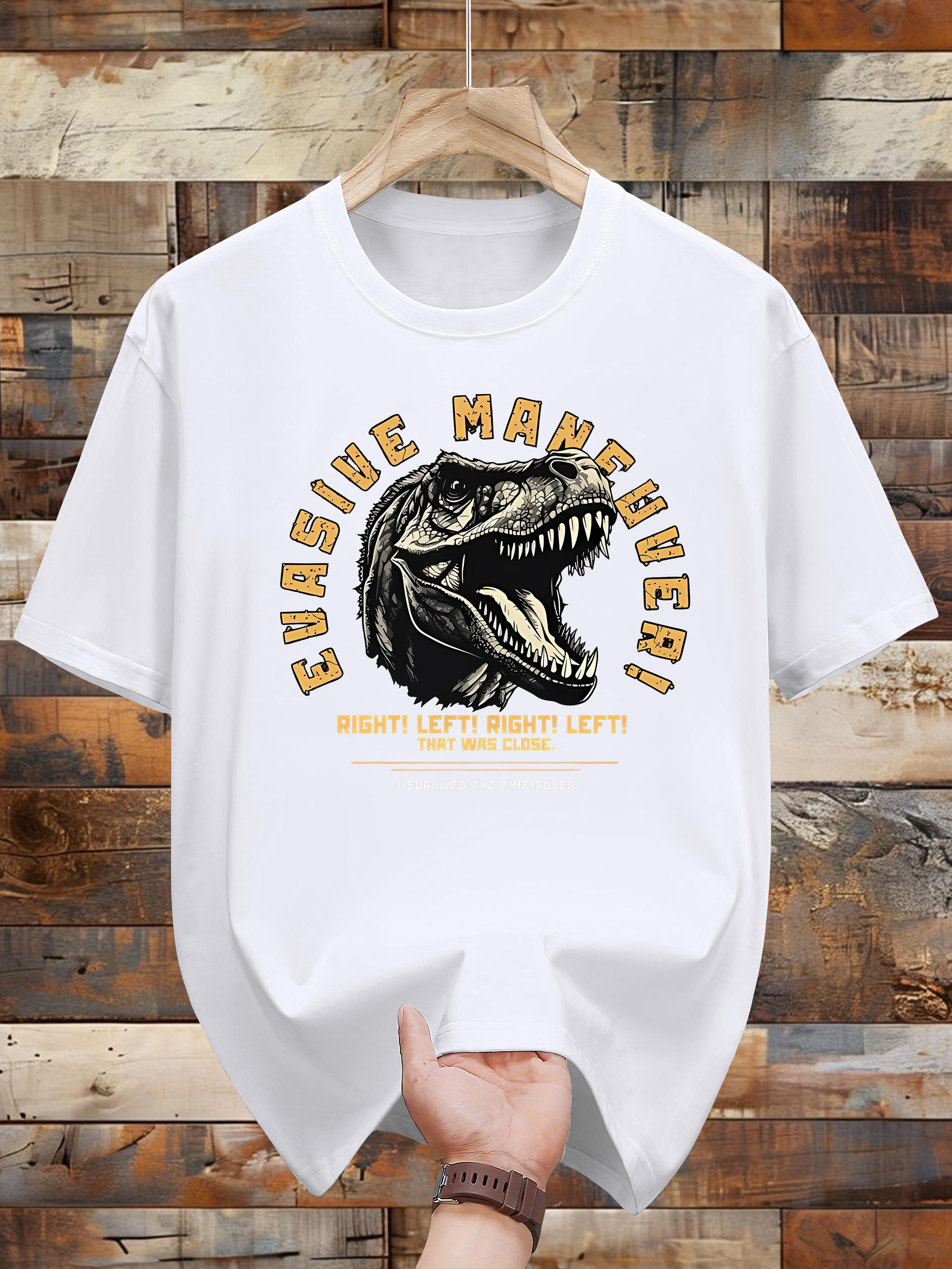 Niuwang Selection 200g 100% Cotton Short Sleeve T-shirt - White Casual Graphic Tee with Bold Dinosaur Print & Humorous Slogan XXXXL
Niuwang Selection 200g 100% Cotton Short Sleeve T-shirt - White Casual Graphic Tee with Bold Dinosaur Print & Humorous Slogan XXXXL