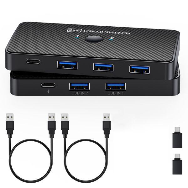 Black ABS Bidirectional Switcher: 2-in-4-out Computer Docking Station Set Other
Black ABS Bidirectional Switcher: 2-in-4-out Computer Docking Station Set Other