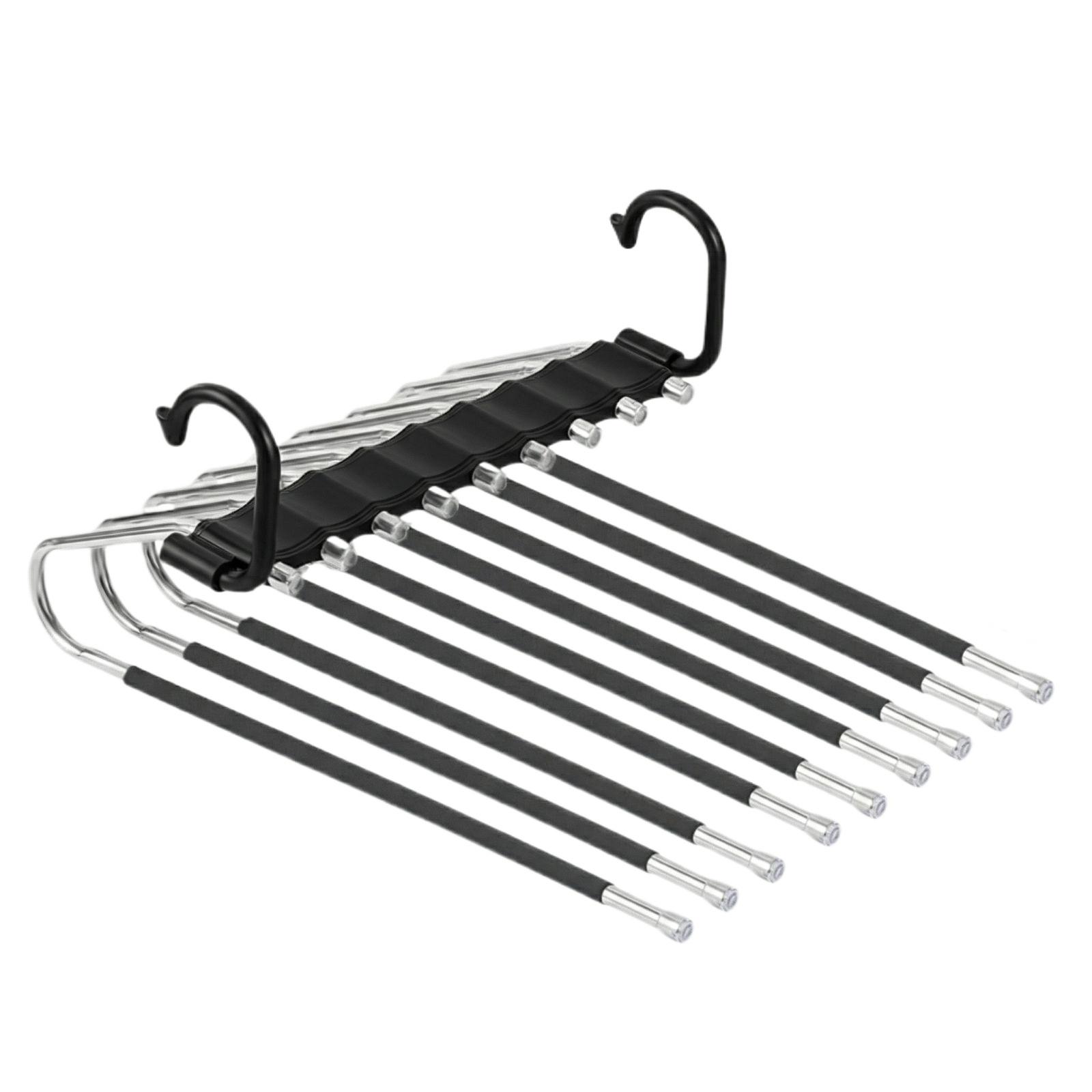 Stainless Steel Multi-Layer Pants Hanger Foldable Space-Saving Closet Organizer Non-Slip Trouser Rack Home Use Durable Metal Storage чёрный
Stainless Steel Multi-Layer Pants Hanger Foldable Space-Saving Closet Organizer Non-Slip Trouser Rack Home Use Durable Metal Storage чёрный