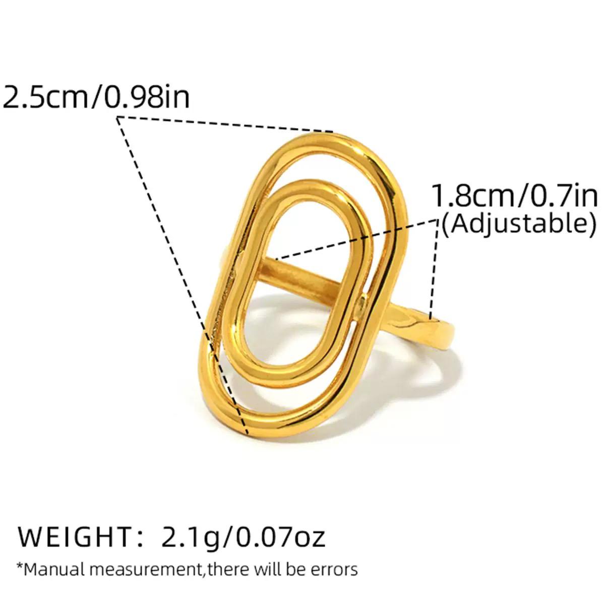 Stainless Steel Geometry Adjustable Open Rings for Women 18K Gold Plated Waterproof High Quality Ladies Zircon For Daliy Wear resizable
Stainless Steel Geometry Adjustable Open Rings for Women 18K Gold Plated Waterproof High Quality Ladies Zircon For Daliy Wear resizable