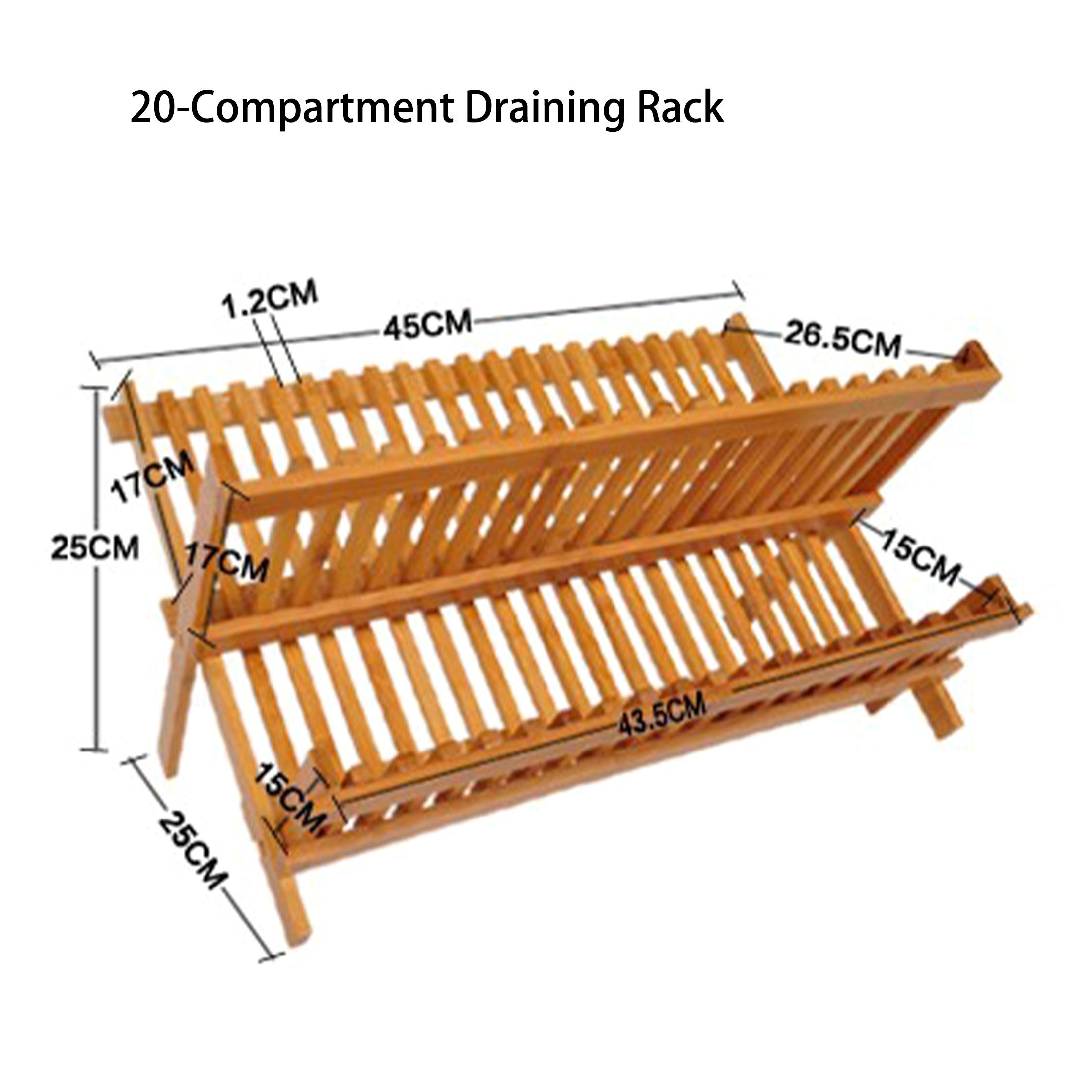 Natural Bamboo Dish Drying Rack, Multi-function Kitchen Plate Bowl Draining Organizer, Large Capacity Tableware Storage for Countertop Kitchen Cabinet
Natural Bamboo Dish Drying Rack, Multi-function Kitchen Plate Bowl Draining Organizer, Large Capacity Tableware Storage for Countertop Kitchen Cabinet