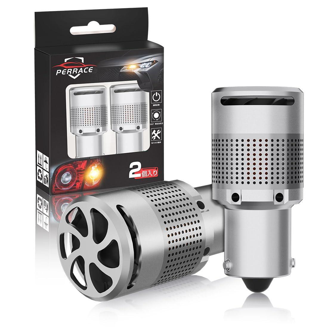Светодиодная лампа указателя поворота Perrace S25 Stealth Anti-High Frame S25 Single 150° Pin Angle BAU15S PY21W с охлаждающим вентилятором и шумоподавлением, комплект из 2 шт.
Светодиодная лампа указателя поворота Perrace S25 Stealth Anti-High Frame S25 Single 150° Pin Angle BAU15S PY21W с охлаждающим вентилятором и шумоподавлением, комплект из 2 шт.