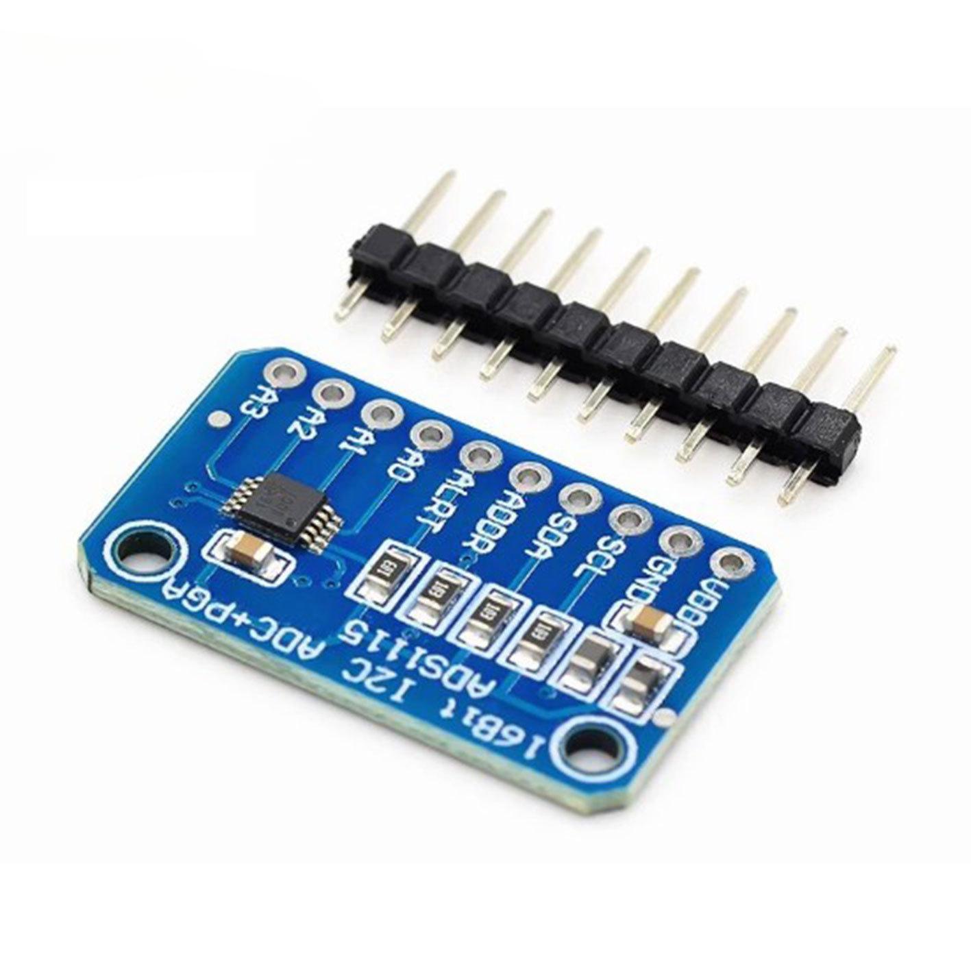 High Precision 16Bit ADS1115 ADC Module - I2C 4-Channel with Professional Gain Amplifier for Analog Conversion
High Precision 16Bit ADS1115 ADC Module - I2C 4-Channel with Professional Gain Amplifier for Analog Conversion